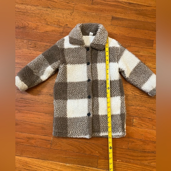 Shein Kids Plaid Flannel Lightweight Brown Jacket with Pockets Size 5Y - Picture 3 of 7